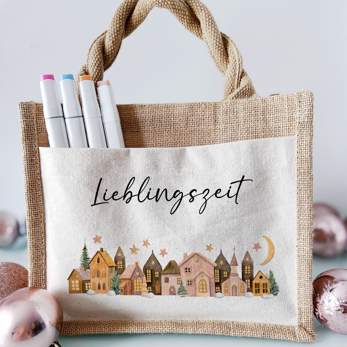 Jute Pocket Tasche | Lieblingszeit