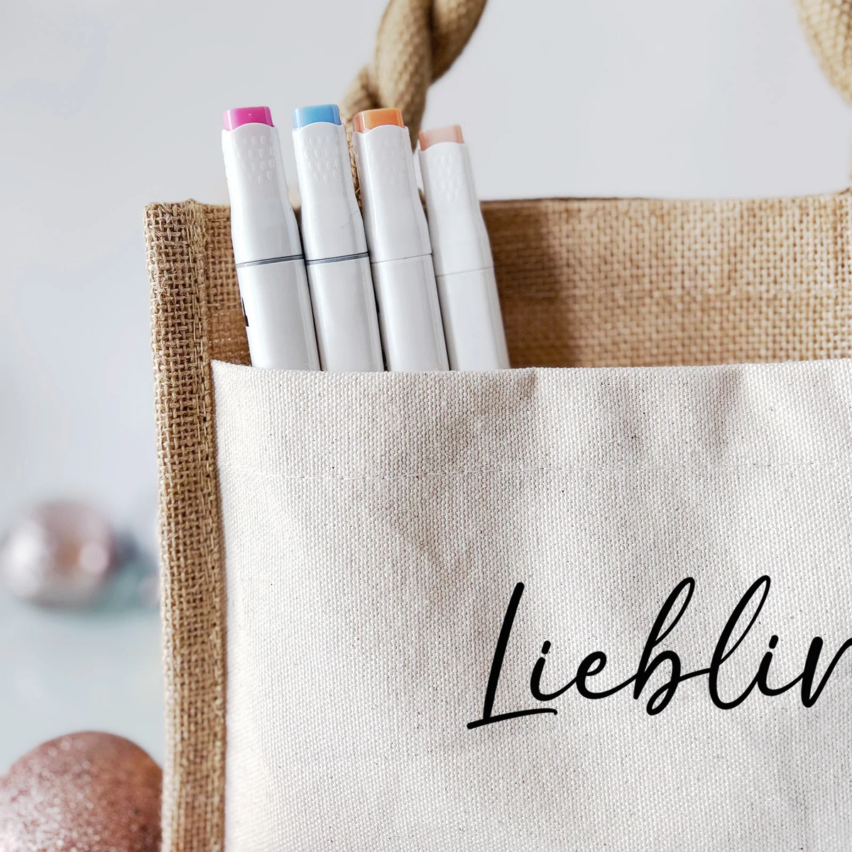 Jute Pocket Tasche | Lieblingszeit