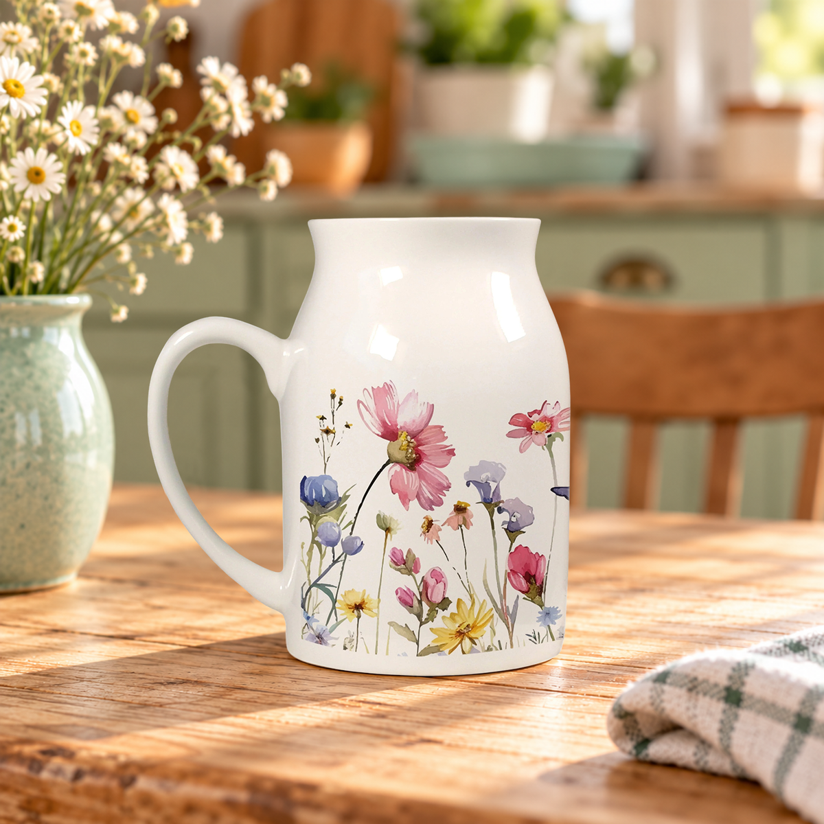 Keramik Kännchen | 500 ml | Blumen