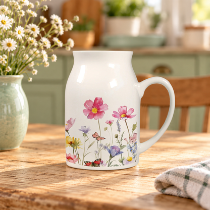 Keramik Kännchen | 500 ml | Blumen