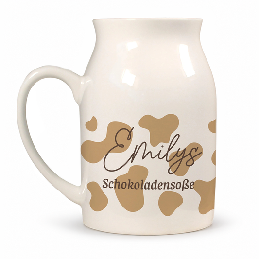 Keramik Kännchen mit Name | 500 ml | Schokoladensoße