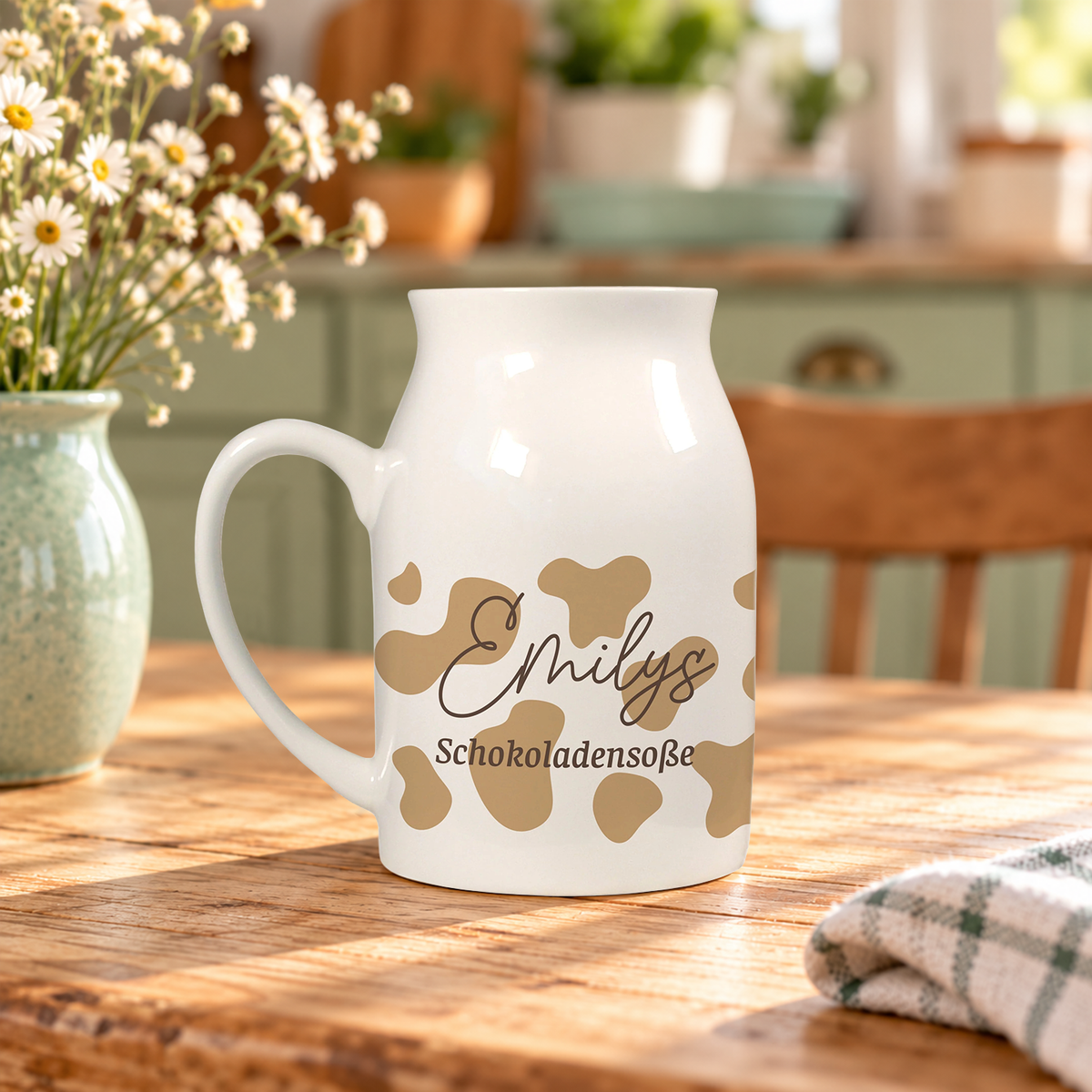 Keramik Kännchen mit Name | 500 ml | Schokoladensoße