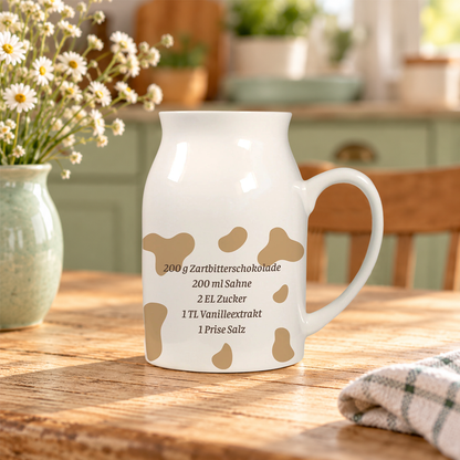 Keramik Kännchen mit Name | 500 ml | Schokoladensoße