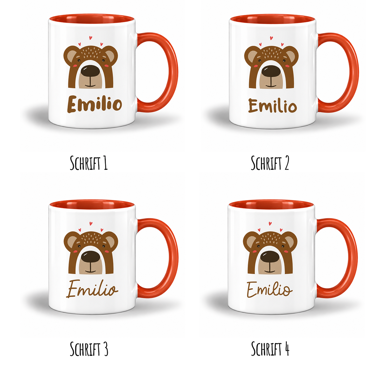 Keramik Tasse mit Name | Bär