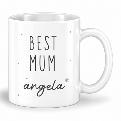 Keramik Tasse mit Name | Best (Bonus) Mum
