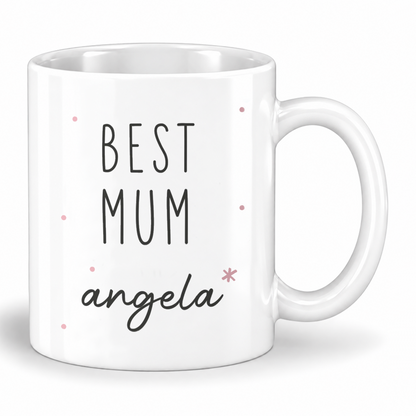 Keramik Tasse mit Name | Best (Bonus) Mum