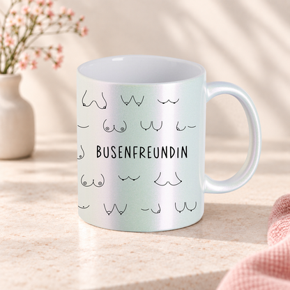 Keramik Tasse in Perlmutt | Busenfreundin 2.0