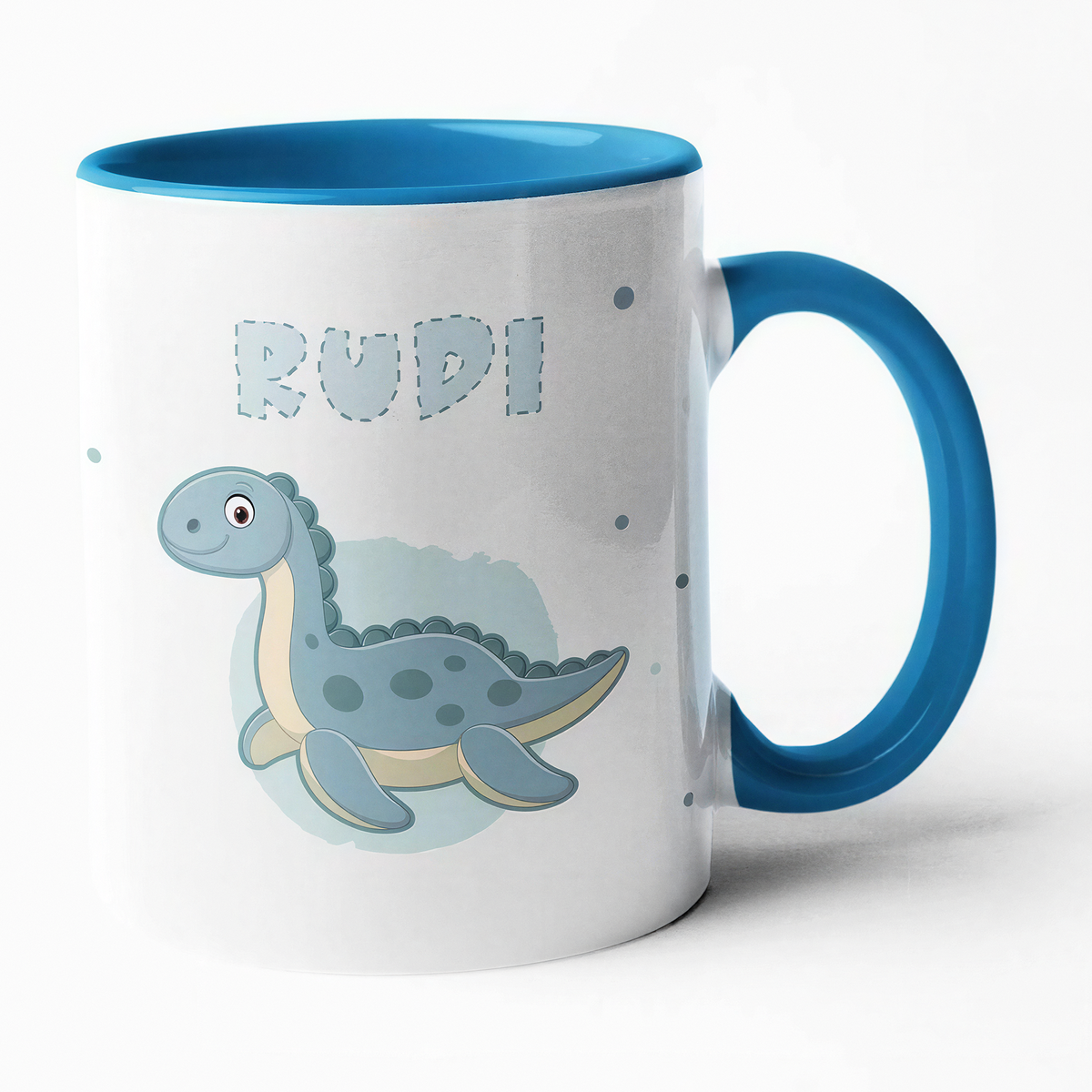 Keramik Tasse mit Namen | Dino 2 | Plesiosaurus