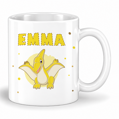 Keramik Tasse mit Namen | Dino 5 | Pteranodon