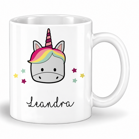 Keramik Tasse mit Namen | Einhorn