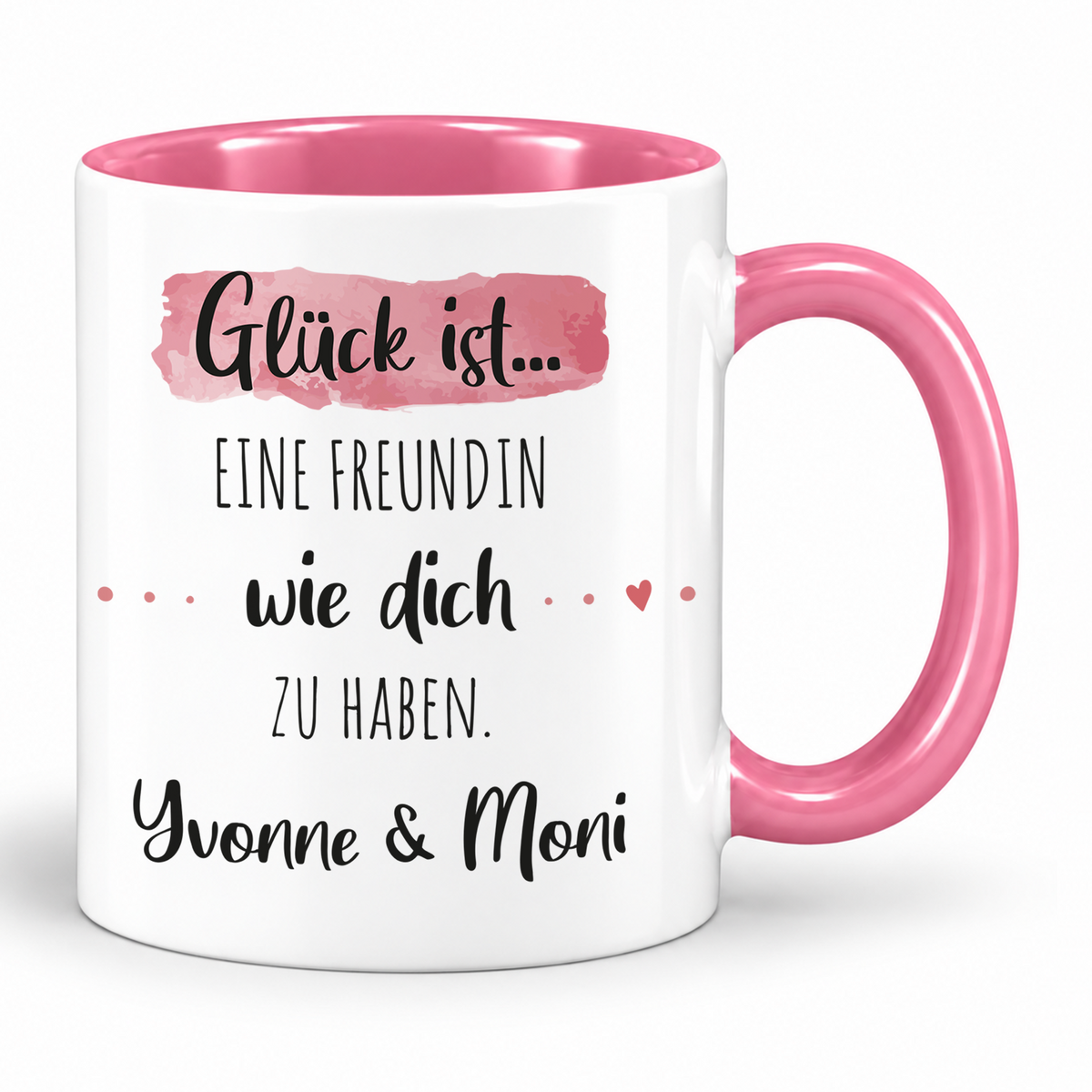 Keramik Tasse mit Namen | Glück ist eine Freundin wie dich zu haben