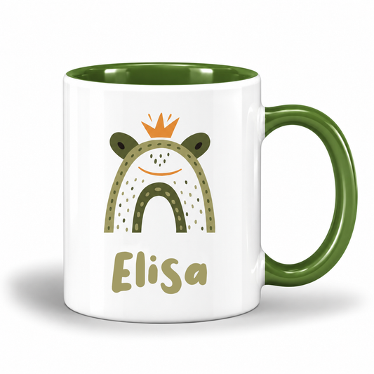 Keramik Tasse mit Name | Frosch König