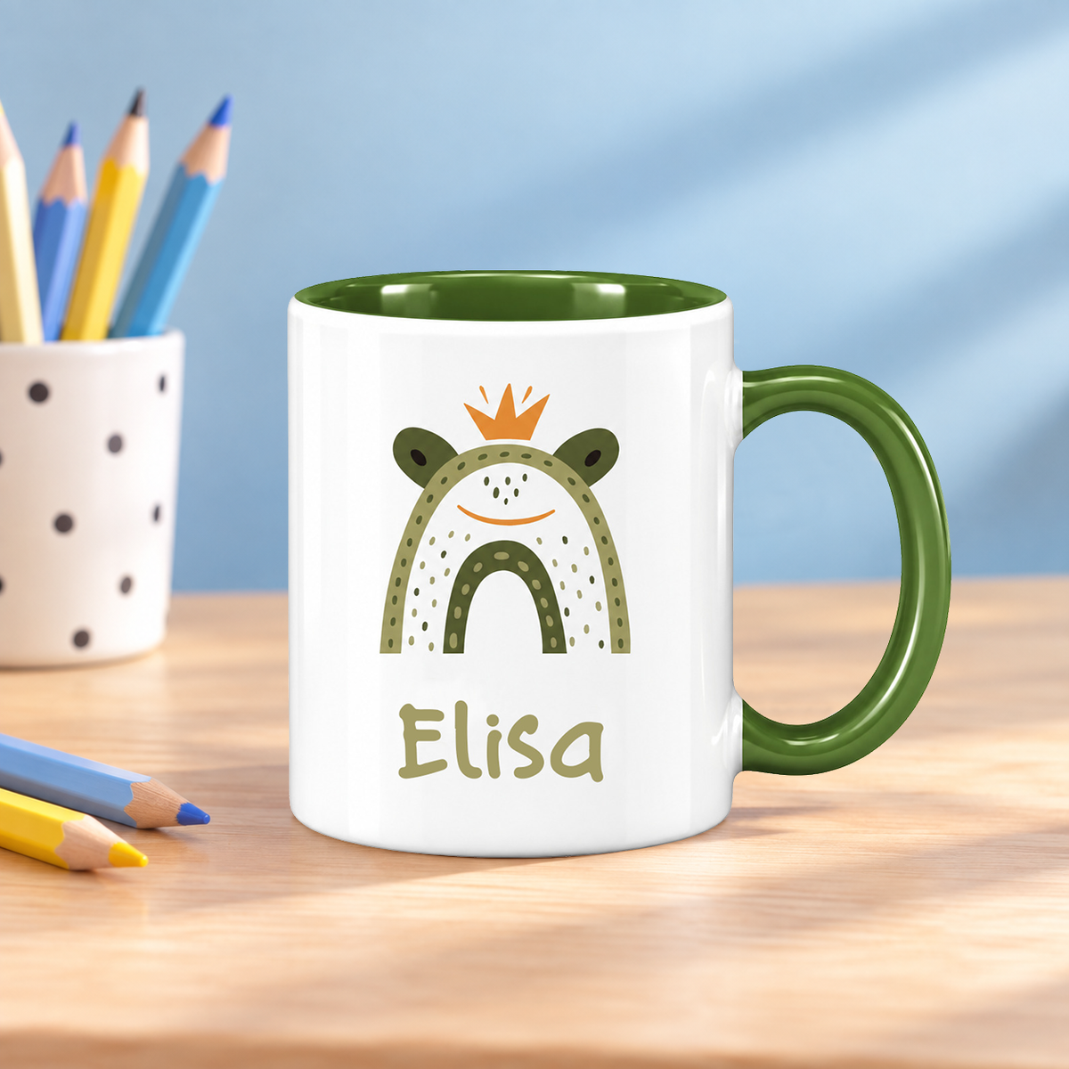Keramik Tasse mit Name | Frosch König