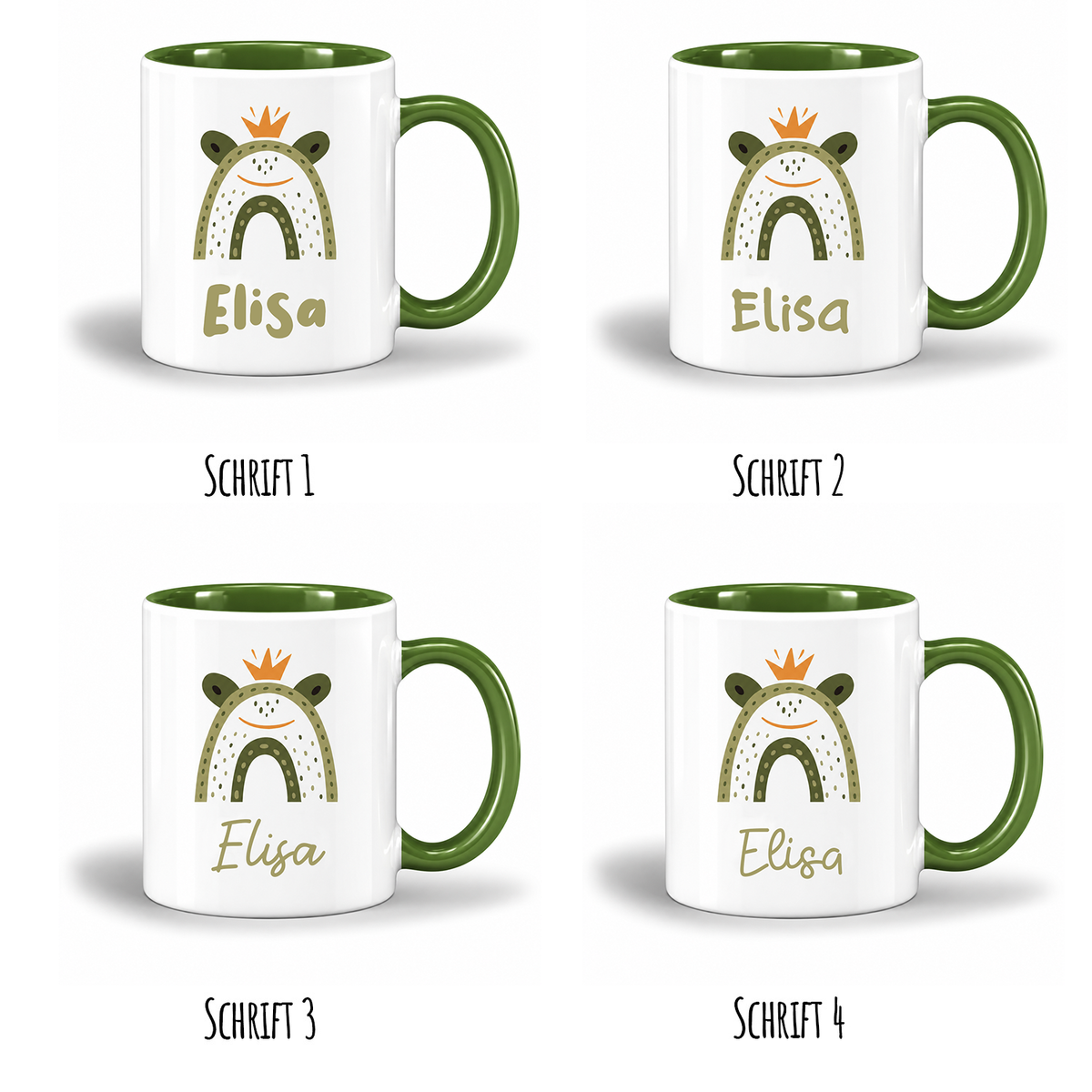 Keramik Tasse mit Name | Frosch König