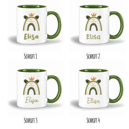 Keramik Tasse mit Name | Frosch König