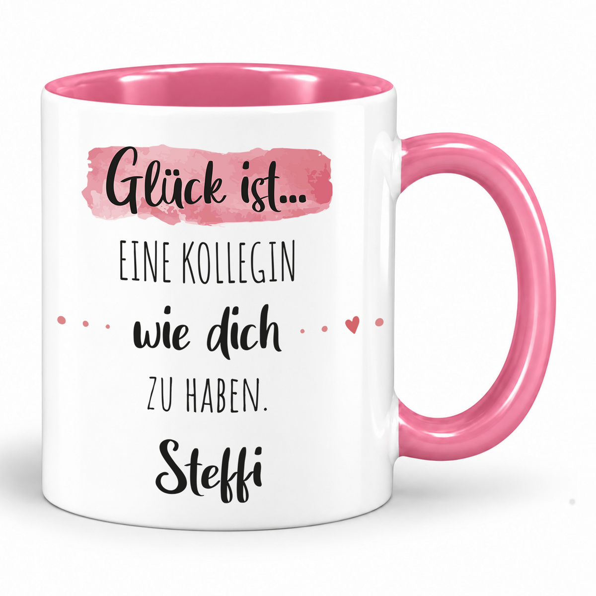 Keramik Tasse mit Namen | Glück ist eine Kollegin wie dich zu haben