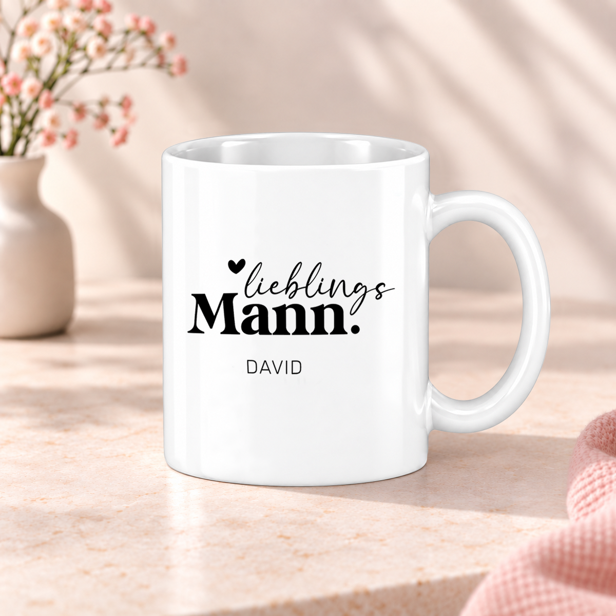 Keramik Tasse mit Namen | Lieblingsmann
