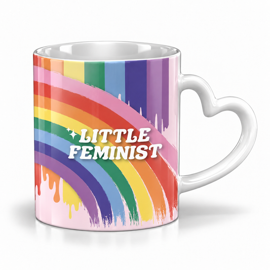 Keramik Herzhenkel Tasse | Little Feminist