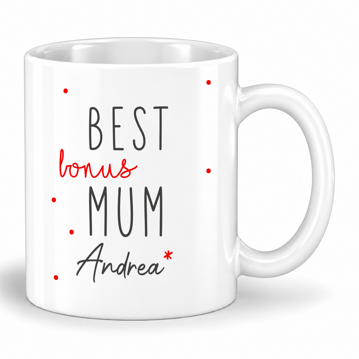 Keramik Tasse mit Name | Best (Bonus) Mum