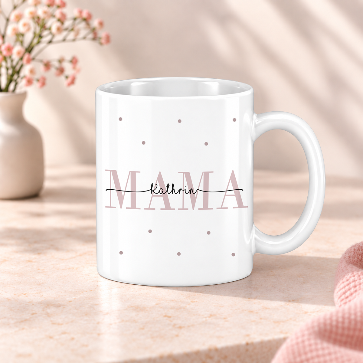 Keramik Tasse mit Namen + Kinder Geburtsjahr | Mama
