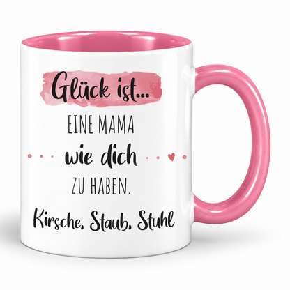 Keramik Tasse mit Name | Glück ist eine Mama wie dich zu haben