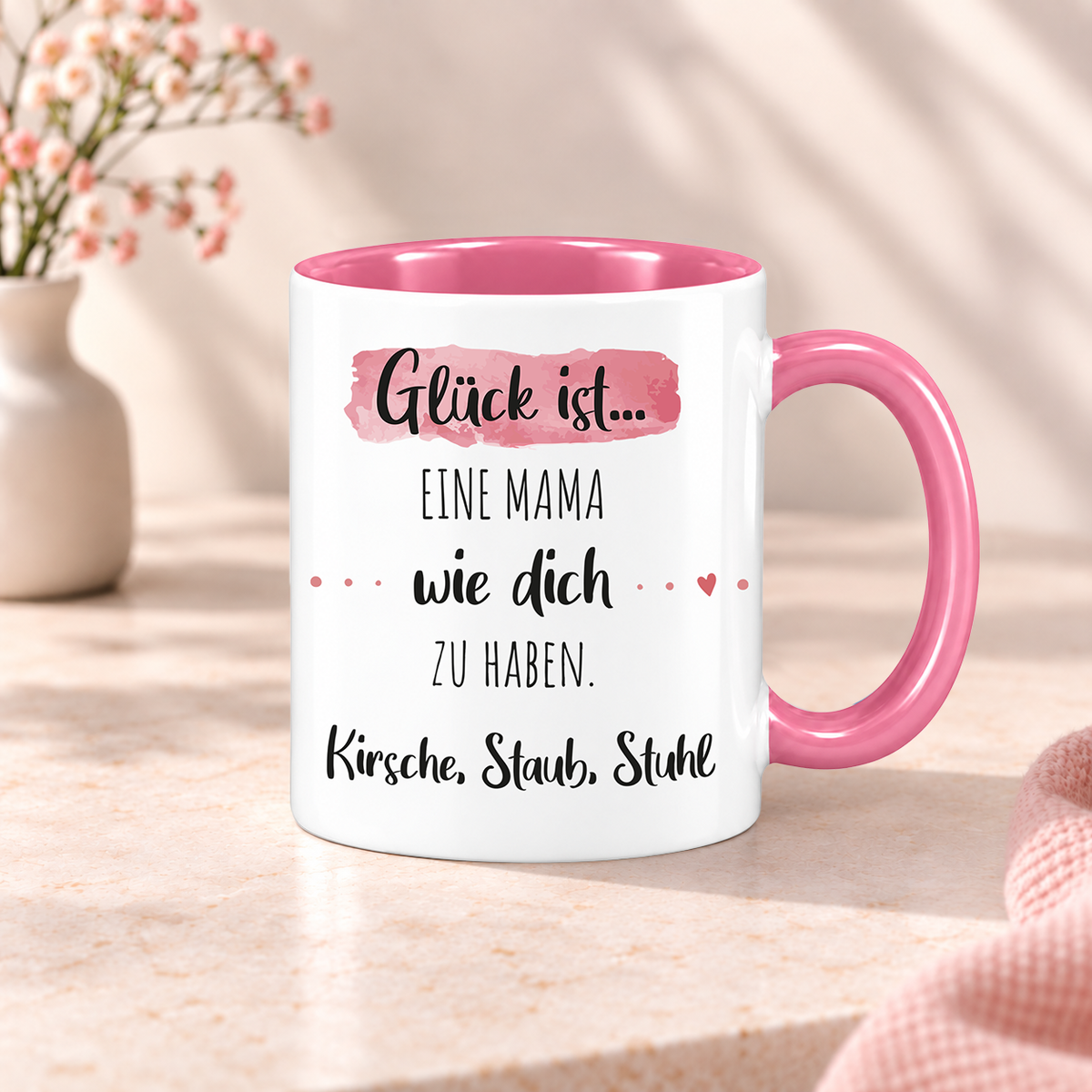 Keramik Tasse mit Name | Glück ist eine Mama wie dich zu haben
