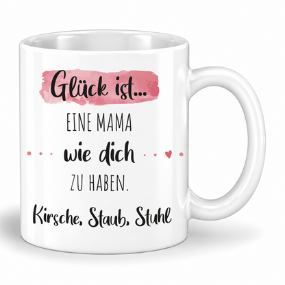 Keramik Tasse mit Name | Glück ist eine Mama wie dich zu haben