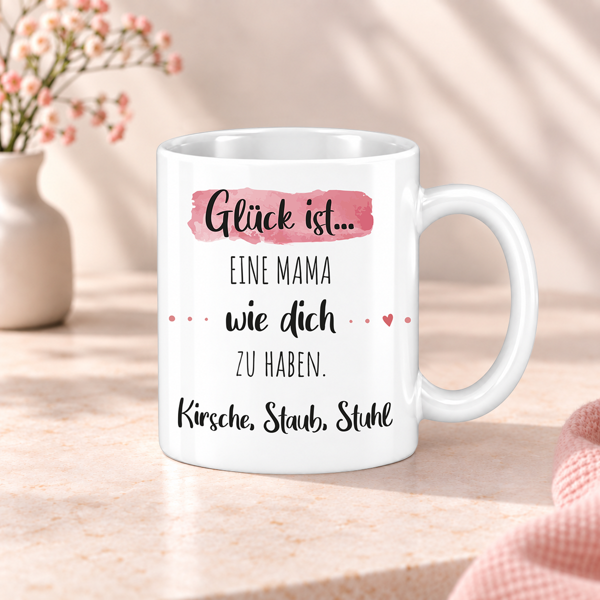 Keramik Tasse mit Name | Glück ist eine Mama wie dich zu haben