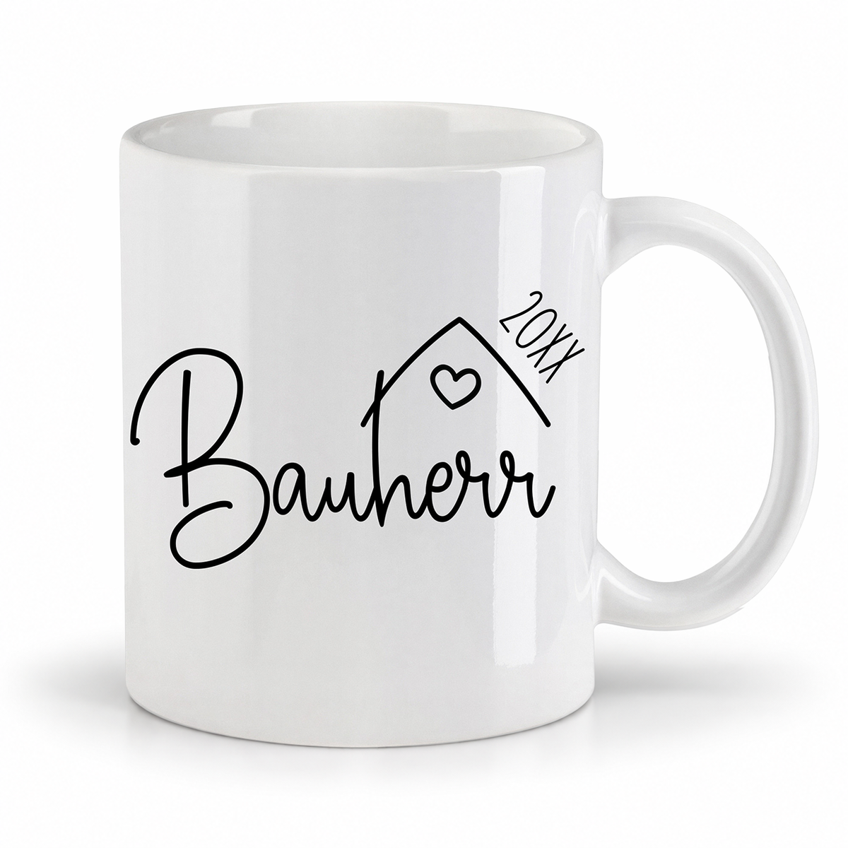Keramik Tassen-Set oder einzeln mit Jahreszahl | Bauherr + Bauherrin 1