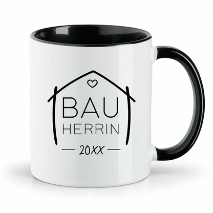 Keramik Tassen-Set oder einzeln mit Jahreszahl | Bauherr + Bauherrin 2