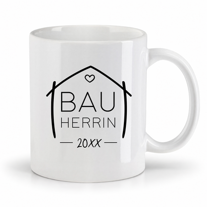 Keramik Tassen-Set oder einzeln mit Jahreszahl | Bauherr + Bauherrin 2