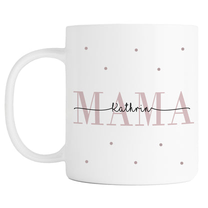 Keramik Tasse mit Namen + Kinder Geburtsjahr | Mama - verschenkich.de