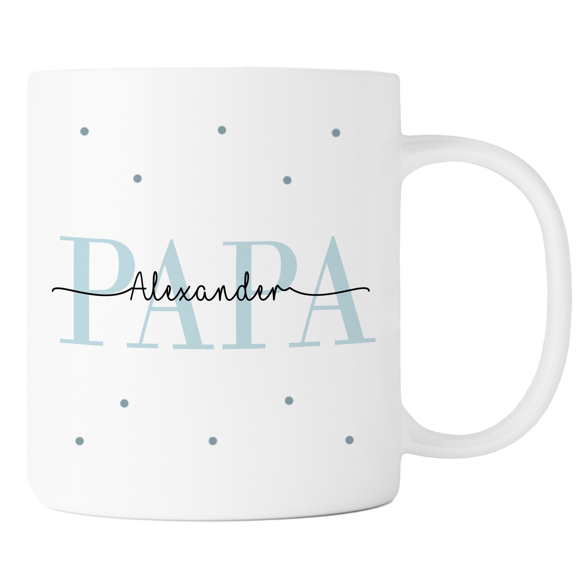 Keramik Tasse mit Namen + Kinder Geburtsjahr | Papa - verschenkich.de