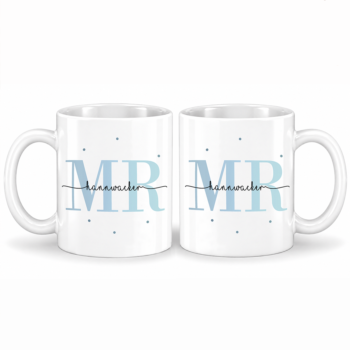 Keramik Tassen-Set mit Namen + Datum | Mr + Mr