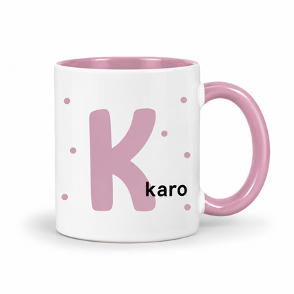 Keramik Tasse mit Namen | Initiale