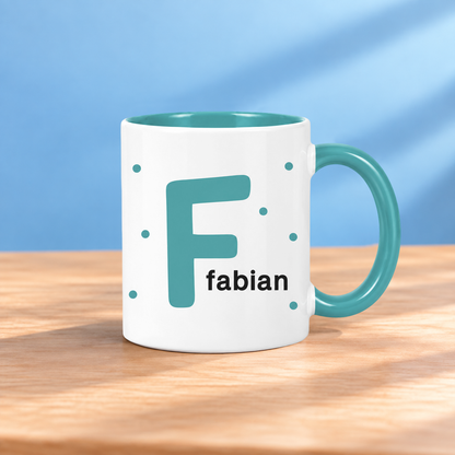 Keramik Tasse mit Namen | Initiale