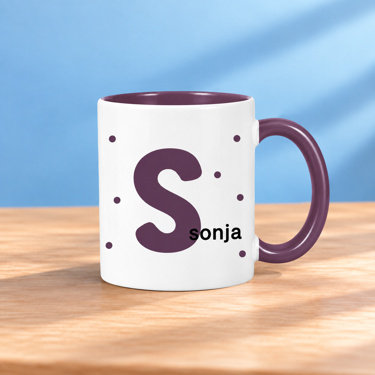 Keramik Tasse mit Namen | Initiale