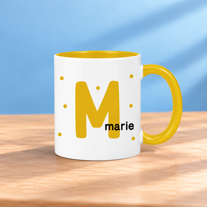 Keramik Tasse mit Namen | Initiale