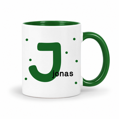 Keramik Tasse mit Namen | Initiale