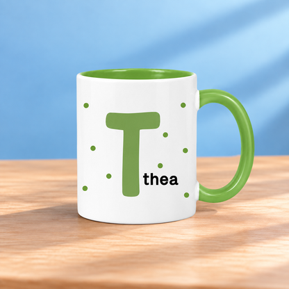 Keramik Tasse mit Namen | Initiale