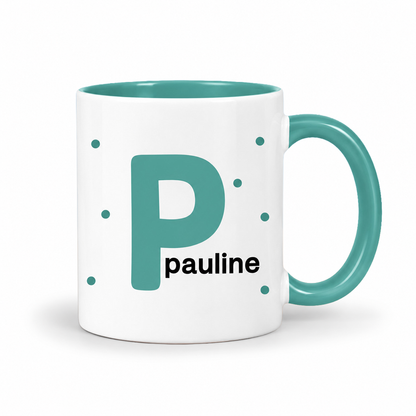 Keramik Tasse mit Namen | Initiale
