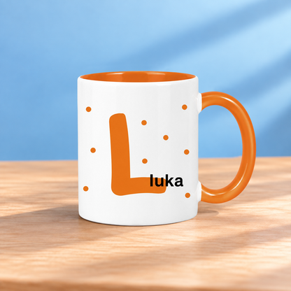 Keramik Tasse mit Namen | Initiale