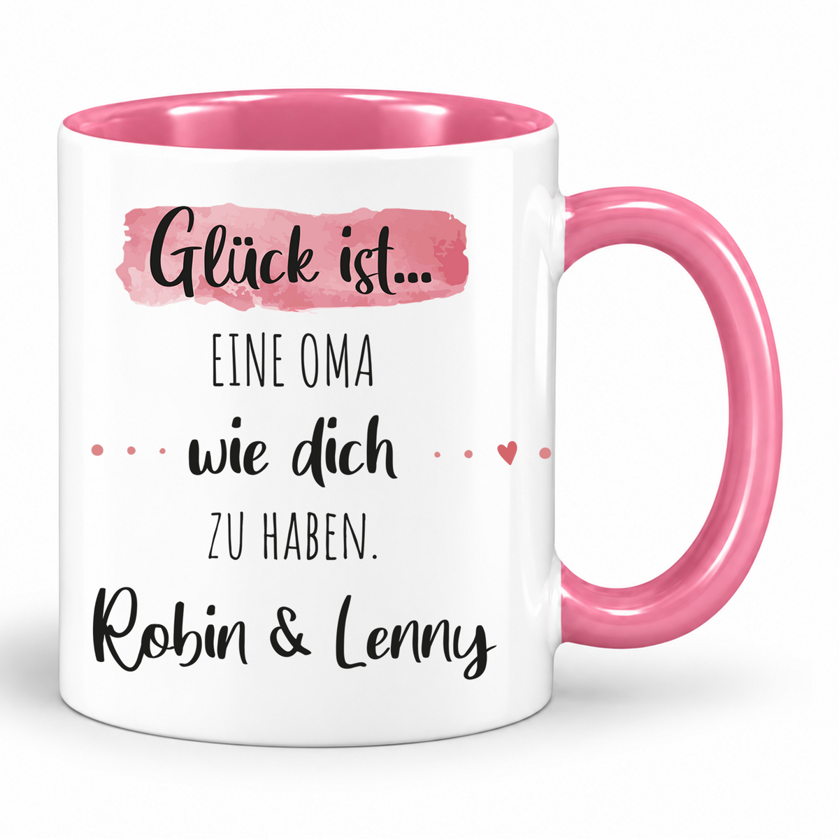 Keramik Tasse mit Namen | Glück ist eine Oma wie dich zu haben