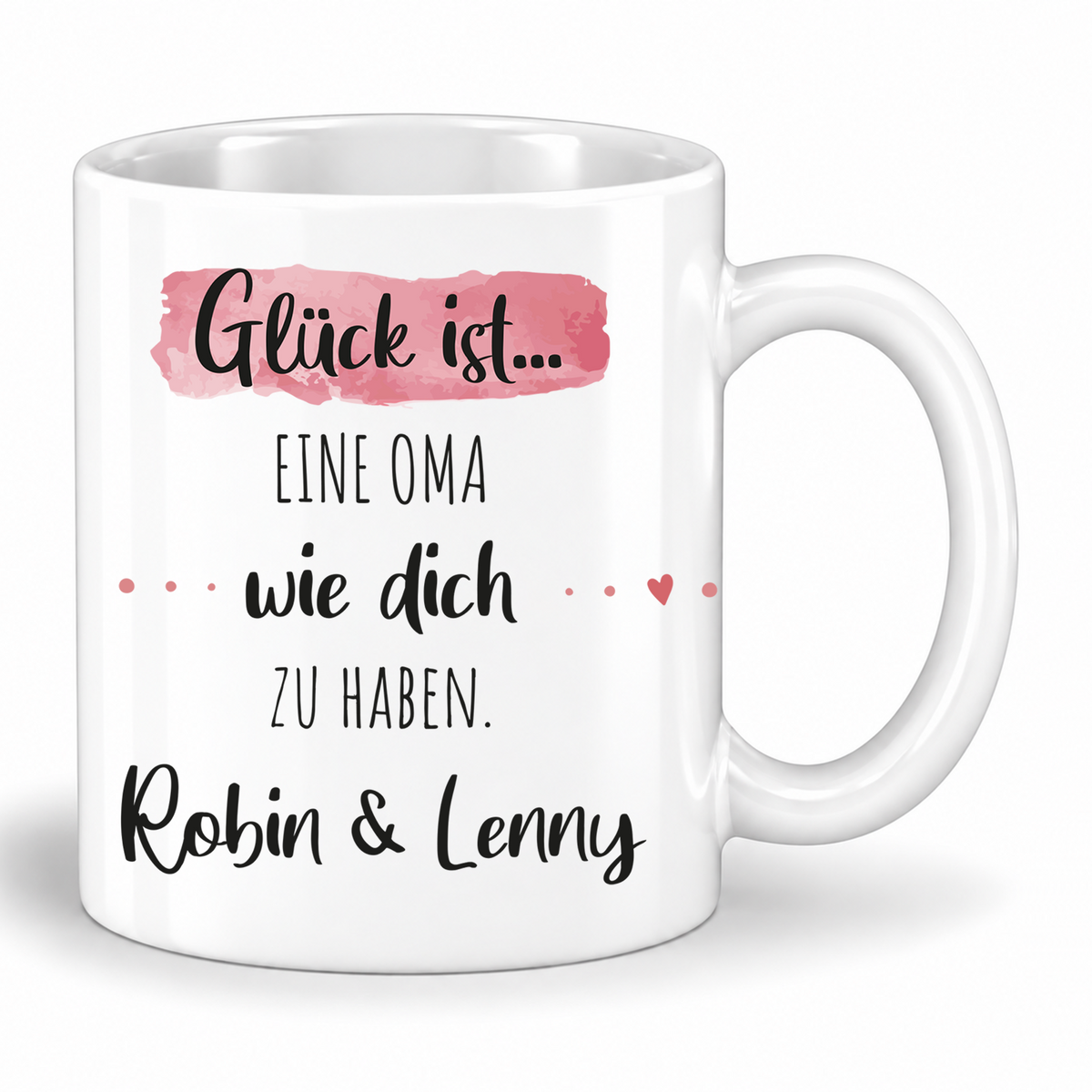 Keramik Tasse mit Namen | Glück ist eine Oma wie dich zu haben