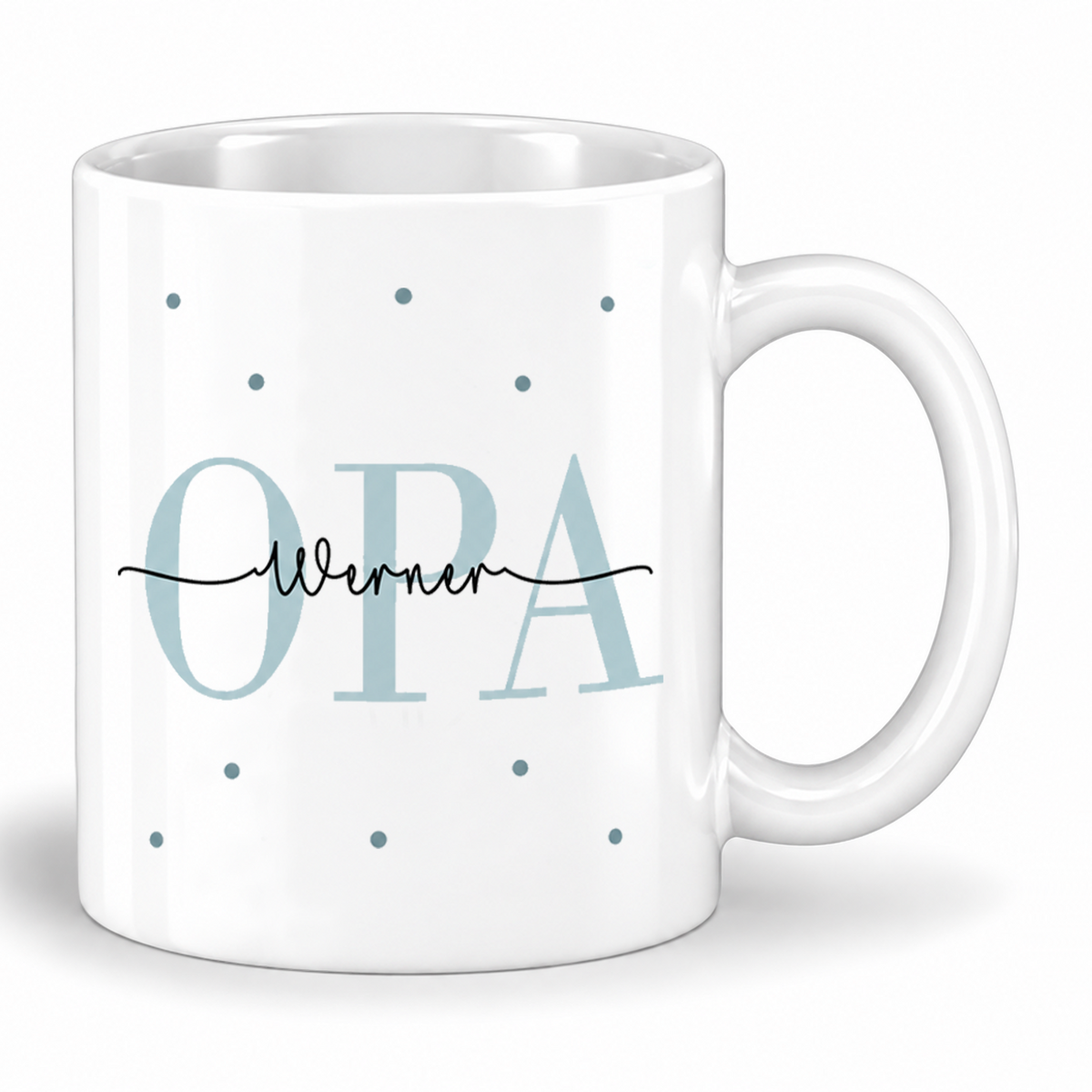 Keramik Tasse mit Namen + Enkel Geburtsjahr | Opa