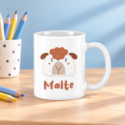 Keramik Tasse mit Name | Schaf