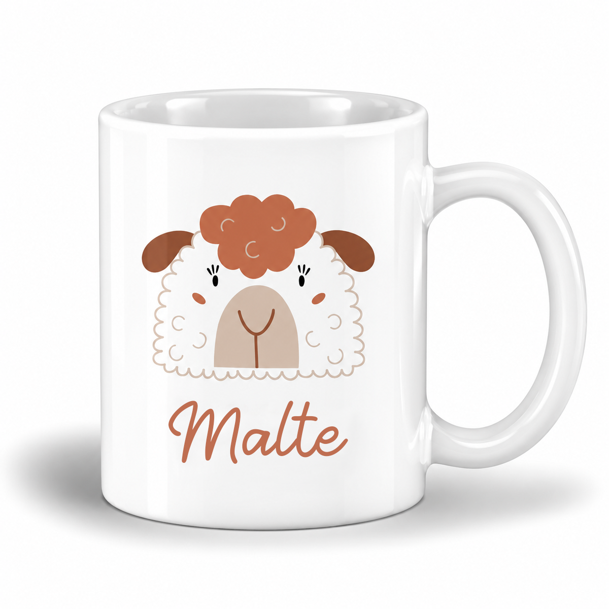 Keramik Tasse mit Name | Schaf