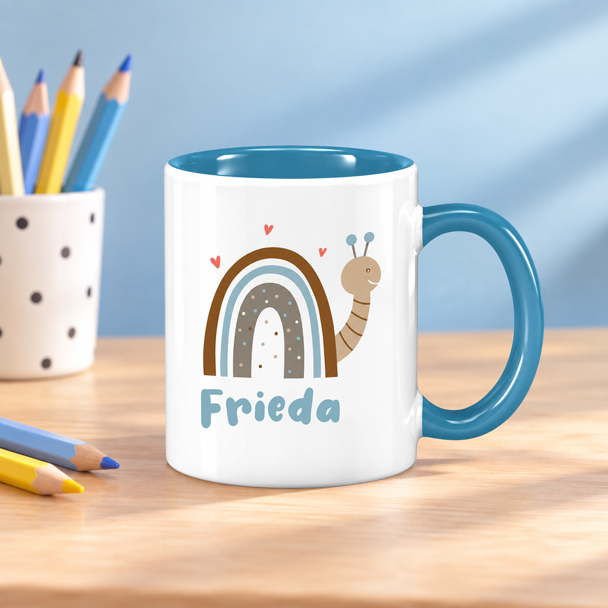 Keramik Tasse mit Name | Schnecke