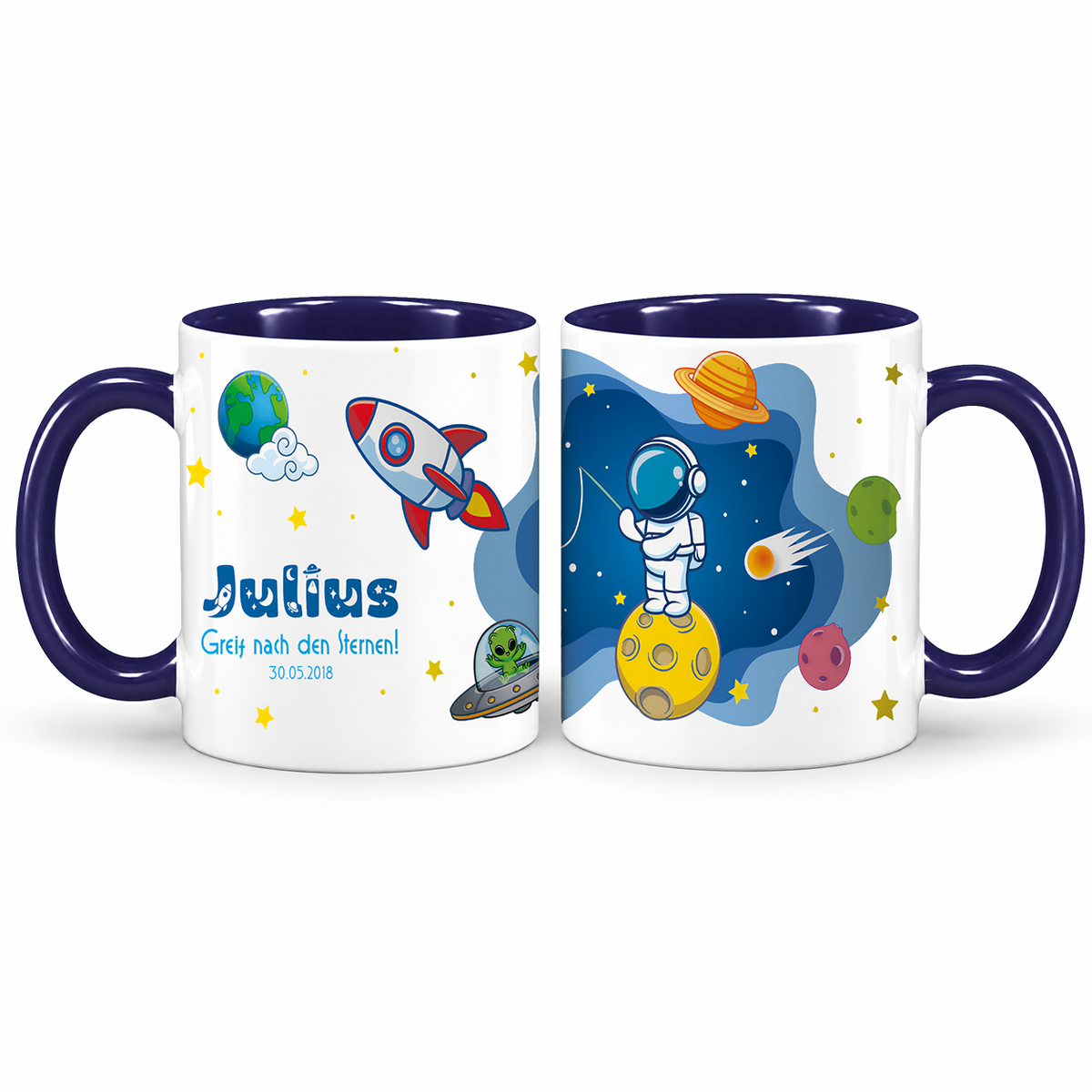 Keramik Tasse mit Namen | Schulstarter 2
