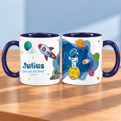 Keramik Tasse mit Namen | Schulstarter 2